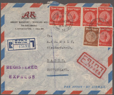 Israel: 1948/2000 (approx.), Collection Of More Than 300 Covers, Stationeries, A - Briefe U. Dokumente