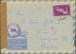 Israel: 1949/1959, Holding Of Apprx 210 Covers/cards/used Stationeries, Comprisi - Cartas & Documentos