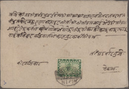 Nepal: 1909/1950 (c.): Group Of Nine Covers Franked By Stamps Of Various Pashupa - Népal