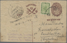 Nepal - Postal Stationery: 1880's-1980's: Collection Of 58 Postal Stationery Car - Nepal