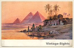 F.Perlberg: Egypt - Pyramids Of Gizeh - Camels (Vintage PC 1900s) - Other & Unclassified