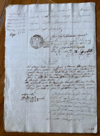 GOVERNO PONTIFICIO - BOLOGNA 31/10/1839 - DOCUMENTO IN CARTA BOLLATA(2fogli) TIMBRI  FIRME ORIGINALI D'EPOCA - PAGINE 8 - Documenti Storici