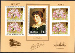 Jersey 1986 - Mi.Nr. Block 4 - Postfrisch MNH - Blumen Flowers - Jersey