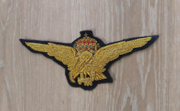 Pre WWII Kingdom Of Bulgaria Air Force Pilot Wings / Large Bullion Type Patch - Otros & Sin Clasificación
