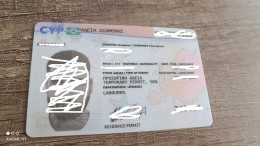 Residence Permit Cyprus ID Card - Visitenkarten