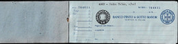 Delcampe - Portugal, Cheque/ Capa Caderneta - Banco Pinto & Sotto Mayor. Santos-O-Velho - Chèques & Chèques De Voyage