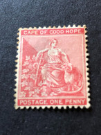 CAPE OF GOOD HOPE  SG 49  1d Rose Red MH* - Cape Of Good Hope (1853-1904)