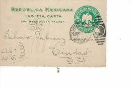 MEXIQUE  Entier Postal Type CARTE LETTRE   DOS CENTAVOS - Mexico