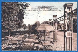 CPA - YONNE - MONETEAU - HOTEL RESTAURANT  " AU RENDEZ VOUS DES PECHEURS" - TERRASSE AU BORD DE L'YONNE - Moneteau