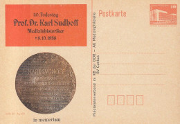 DDR PP 19 II, Ungebraucht, Prof.D. Karl Sudhoff, Cottbus, 1988 - Privatpostkarten - Ungebraucht