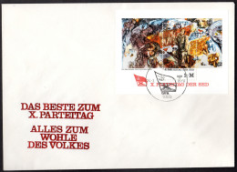 DDR, FDC Block "X. Parteitag Der SED" - Other & Unclassified