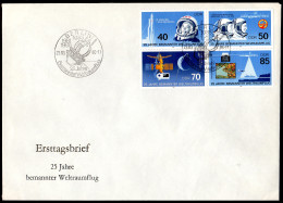 DDR, FDC Zus.-dr. "25 Jahre Bemannter Weltraumflug" - Autres & Non Classés