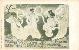 MIKIBP9-053- ITALIE TURIN TORINO EXPOSITION INTERNATIONAL 1902 FEMMES ART NOUVEAU PAR ILLUSTRATEUR - Mostre, Esposizioni