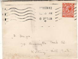 GREAT BRITAIN 1920 LETTER SENT FROM PADDINGTON - Briefe U. Dokumente