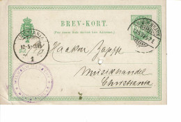 DANEMARK  Entier Postal  Encadre Vert - Briefe U. Dokumente