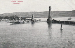 BINNENSCHIFFE - BODENSEE, Fährschiff "RHEIN" In Hafen Lindau, Ca. 1905 - Traghetti