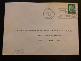 LETTRE TP M DE CHEFFER 0,30 OBL.MEC.28-6 1974 78 POISSY PPAL + TRI INDEXATION BARRES JAUNES Pas De Marque à Sec - 1961-....