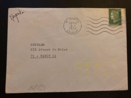 LETTRE TP M DE CHEFFER 0,30 OBL.MEC.3-7 1974 91 DRAVEIL + TRI INDEXATION BARRES JAUNES Marque à Sec 19 - 1961-....