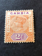 GAMBIA  SG 39  2d Orange And Mauve  MH* - Gambia (...-1964)