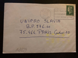 LETTRE TP M DE CHEFFER 0,30 OBL.MEC.29-6 1974 91 EVRY + TRI INDEXATION BARRES JAUNES Marque à Sec 28 - 1961-....