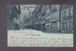 Bas Rhin Wissembourg Weissenburg Hauptstrasse Bei Mondschein ( Clair De Lune 52994) - Wissembourg