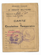 Carte De Circulation Temporaire, Pour Un Avocat Du 25.11.1939 Au 25.2.1940-WW2 -Documents Histhoriques -guerre 1939-1945 - 1939-45