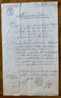 BAVIERA - NÖRDLINGEN 29 Nvembre 1873 - MANOSCRITTO IN CARTA BOLLARA  15 K  CON TIMBRO E FIRME - Documents Historiques