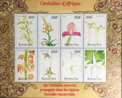 Burkina Faso 2000 Orchids Flowers Sheetlet MNH - Orchidées