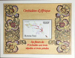 Burkina Faso 2000 Orchids Flowers Minisheet MNH - Orchidee