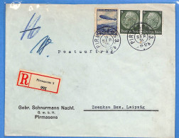 Allemagne Reich 1936 - Lettre Einschreiben De Pirmasens - G32802 - Briefe U. Dokumente