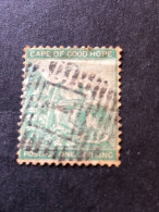 CAPE OF GOOD HOPE   SG 26  1s Green CC Crown Wmk FU  CV £26 - Cape Of Good Hope (1853-1904)