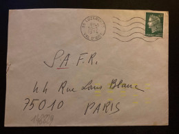 LETTRE TP M DE CHEFFER 0,30 OBL.MEC.30-5 1974 95 LUZARCHES + TRI INDEXATION BARRES JAUNES Marque à Sec 13 - 1961-....