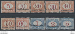 1920 Somalia Segnatasse 10v. MNH Sassone N. 23/32 - Otros & Sin Clasificación