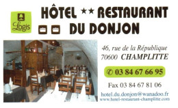 70  -   CHAMPLITTE   -PUB - CARTE VISITE -RESTAURANT   DU DONJON - Champlitte