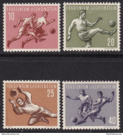 1954 LIECHTENSTEIN, N° 284/287 Calcio MNH/** - Altri & Non Classificati