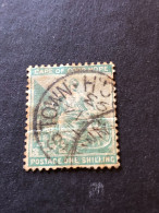 CAPE OF GOOD HOPE   SG 53  1s Green Anchor Wmk FU - Cape Of Good Hope (1853-1904)