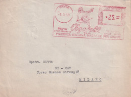 1953 Busta Con Affrancatura Meccanica Rossa EMA  VIGORELLI  MACCHINE PER CUCIRE - Poststempel