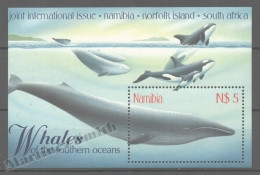 Namibia - Namibie 1998 Yvert BF 53, Fauna, Whales, Joint Issue With South Africa & Norfolk - Miniature Sheet - MNH - Namibie (1990- ...)