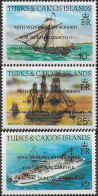 1988 Turks And Caicos 40th Wedding Anniversary 3v. MNH SG. N. 922/24 - Autres & Non Classés