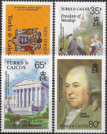 1987 Turks And Caicos U.S. Constitution 4v. MNH SG. N. 907/910 - Altri & Non Classificati