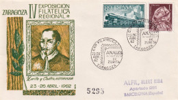 MATASELLOS 1962 ZARAGOZA - Cartas & Documentos