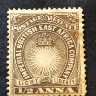 BRITISH EAST AFRICA   SG 4  ½ Anna Dull Brown  MH* - Brits Oost-Afrika