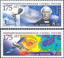2009 1542 Russia Space The 175th Anniversary Of Hydrometeorologic Service MNH - Neufs