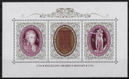 AUTRICHE - MUSIQUE - MOZART - BF 15 - NEUF** MNH - Música