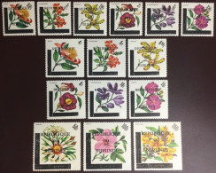 Burundi 1967 Republic Overprint Flowers Set MNH - Other & Unclassified