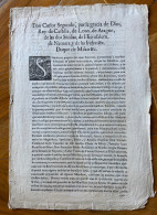 CARLO II DI SPAGNA - 25 /10/1678 - EDITTO IN QUATTRO PAGINE - RRR - Historische Documenten