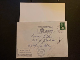 LETTRE TP M DE BEQUET 0,80 OBL.MEC.2-2 1978 PARIS 117 + OBL.MEC. 93 ST DENIS PPAL RETOUR A L'ENVOYEUR - 1961-....