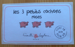 ETIQUETTE VIN ; LES 3 PETITS COCHONS ROSES - NEUVE - Pigs
