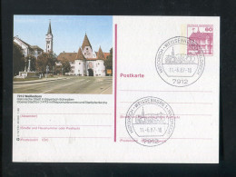 "BUNDESREPUBLIK DEUTSCHLAND" 1986, Bildpostkarte Mit Bildgleichem Stempel Ex "WEISSENHORN" (R1247) - Cartoline Illustrate - Usati