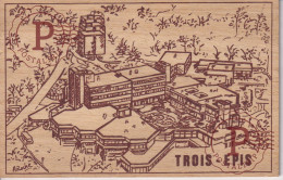 FRANCIA. FRANCE. TROIS EPIS. CENTRE MEDICAL NATIONAL. CARTE POSTALE EN BOIS. POSTAL DE MADERA. WOODEN POSTCARD - Trois-Epis